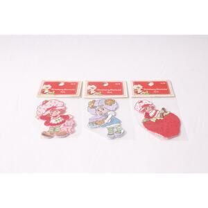 Strawberry Shortcake Embroidered Patch Iron-On Set of 3 Accessory ~260317-WH 987